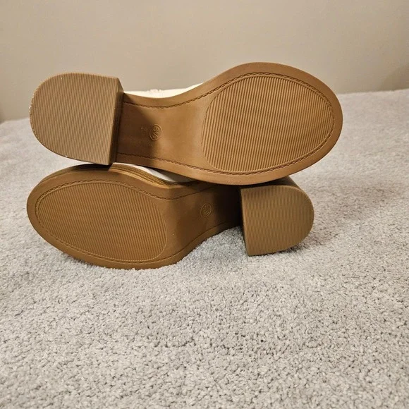 Women's White Platform Ankle Boots - Size 6.5 - 70s Retro Block Heel - Target - Picture 7 of 9